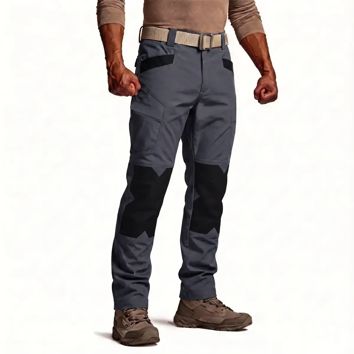 Men's Flex Stretch Tactical Pants, Water Resistant Ripstop Cargo Pants