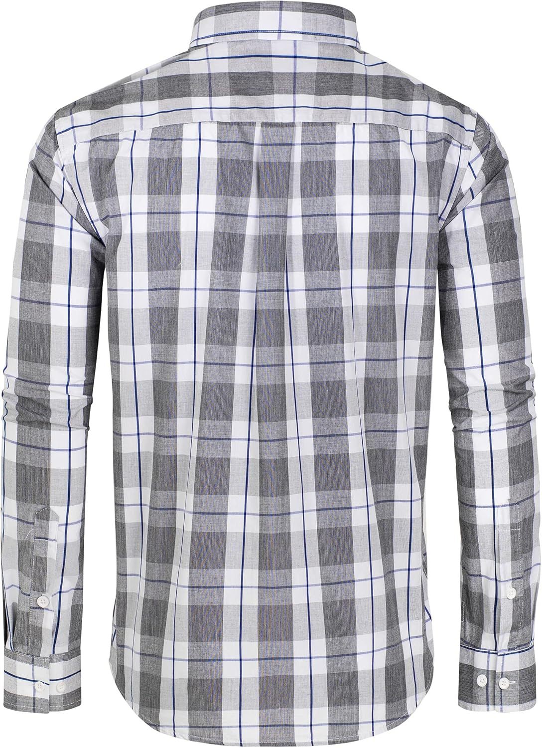 Clearance sale! Men's Plaid Button Down Shirts Cotton Long Sleeve Dress Shirts Regular Fit Gingham Shirts