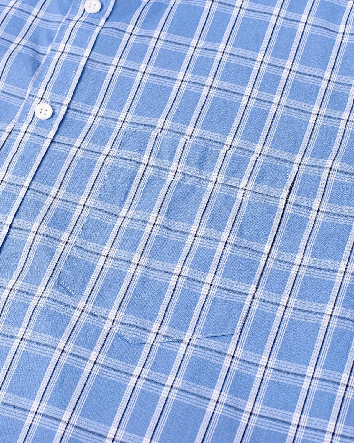 Clearance sale! Men's Plaid Button Down Shirts Cotton Long Sleeve Dress Shirts Regular Fit Gingham Shirts