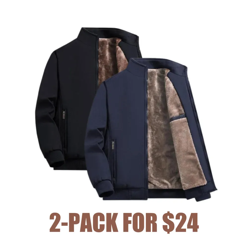 🔥Last Day 48% Off-Men’s Thermal Fleece Zip Jacket – Warm, Durable Outerwear for Fall & Winter Adventures