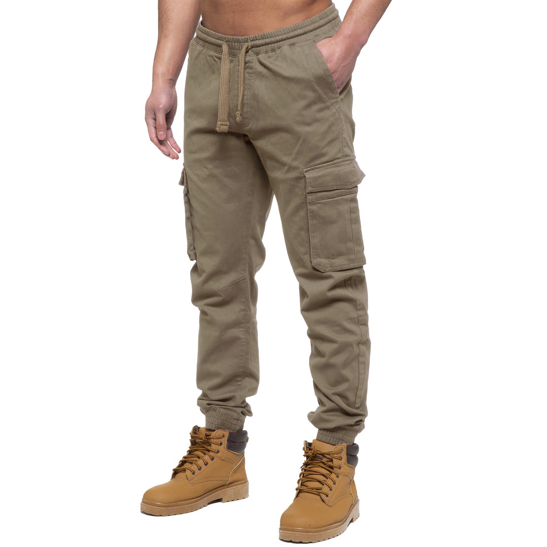 Men's 3Pc Elasticated Combat Casual Pants