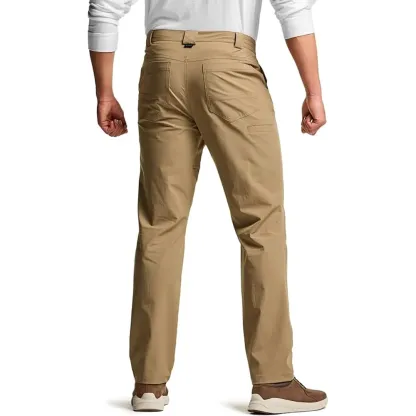 Men's Vent Stretch Pants, Quick Dry Lightweight Casual Cargo Pants, Water Resistant Straight-Fit Utility Work Pants