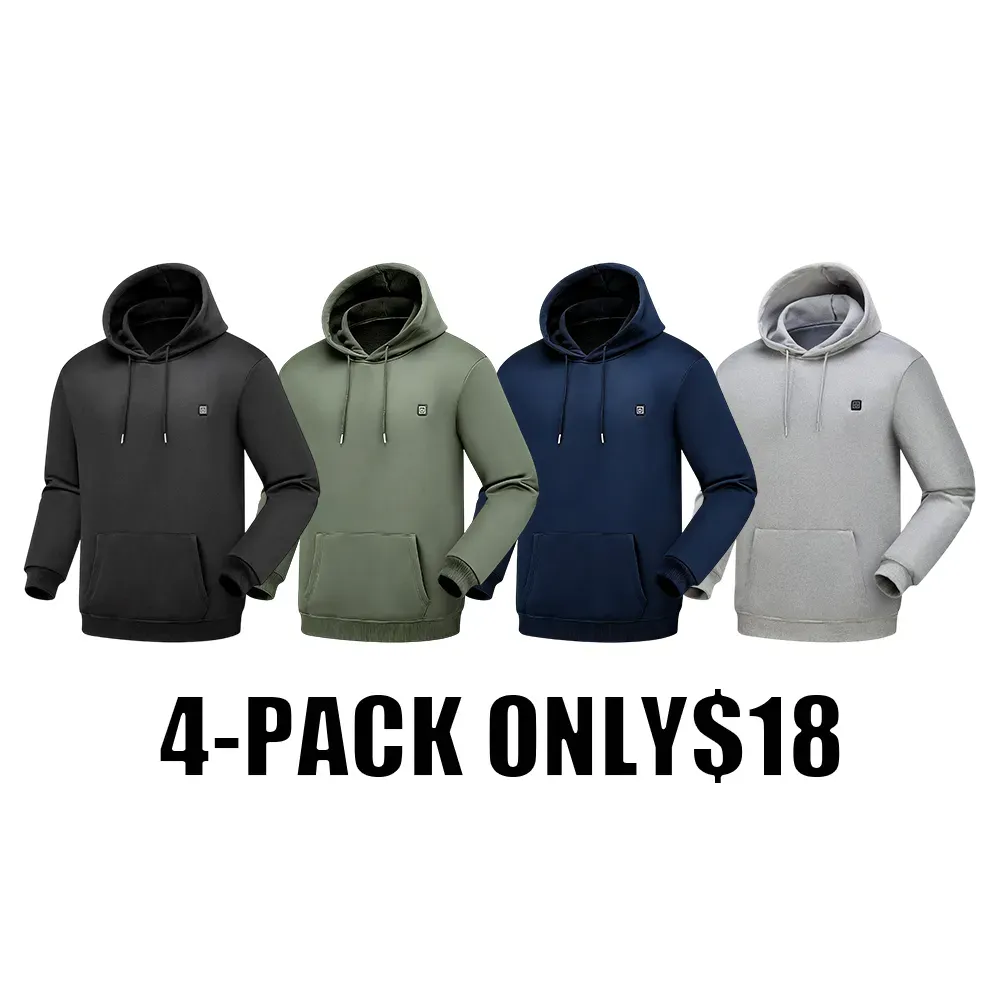 Heated Hoodie for Men – Fleece Lined, Electric Thermal Sweatshirt