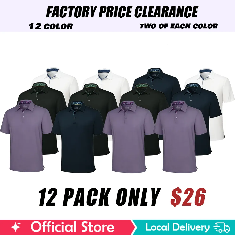 Men'S Polo Shirts – Soft Breathable Cotton, Comfortable Short Sleeve Casual Fit, Classic Collared Polo Shirts For Work, Golf, Travel & Everyday Wear