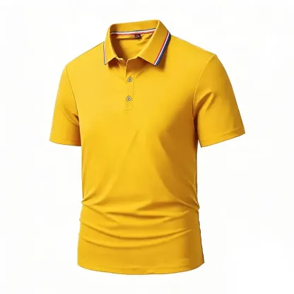 Men's Dry Fit Moisture Fabric Polo Collar Shirt