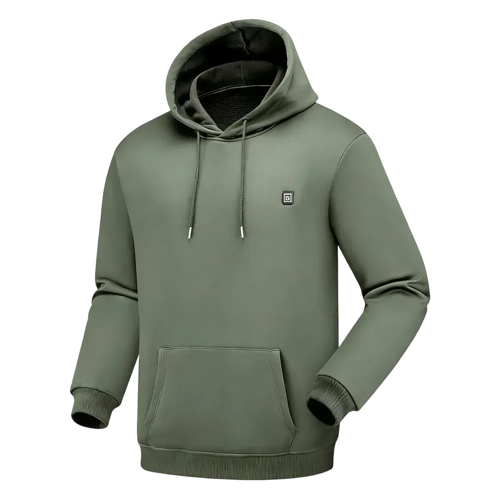 Heated Hoodie for Men – Fleece Lined, Electric Thermal Sweatshirt