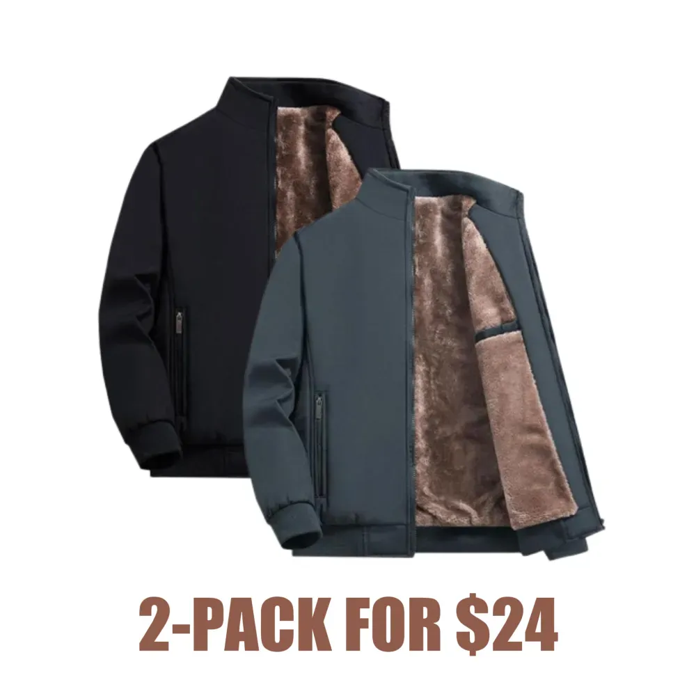 🔥Last Day 48% Off-Men’s Thermal Fleece Zip Jacket – Warm, Durable Outerwear for Fall & Winter Adventures