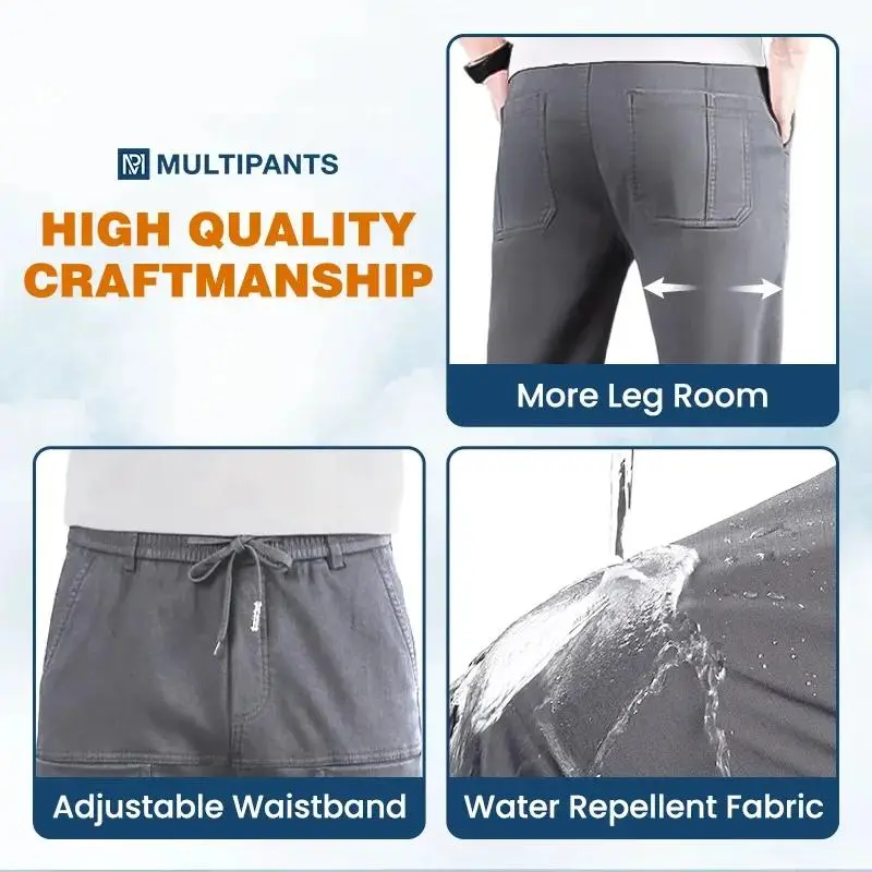 MultiPants - 7 Pack High Stretch Multi-pocket Durable Cargo Pants