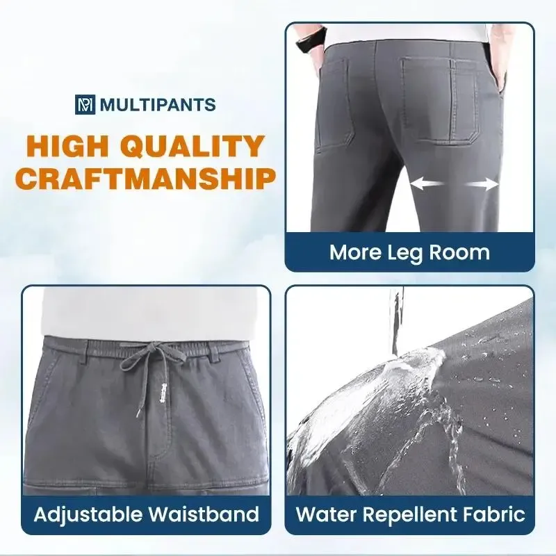 MultiPants - 7 Pack High Stretch Multi-pocket Durable Cargo Pants