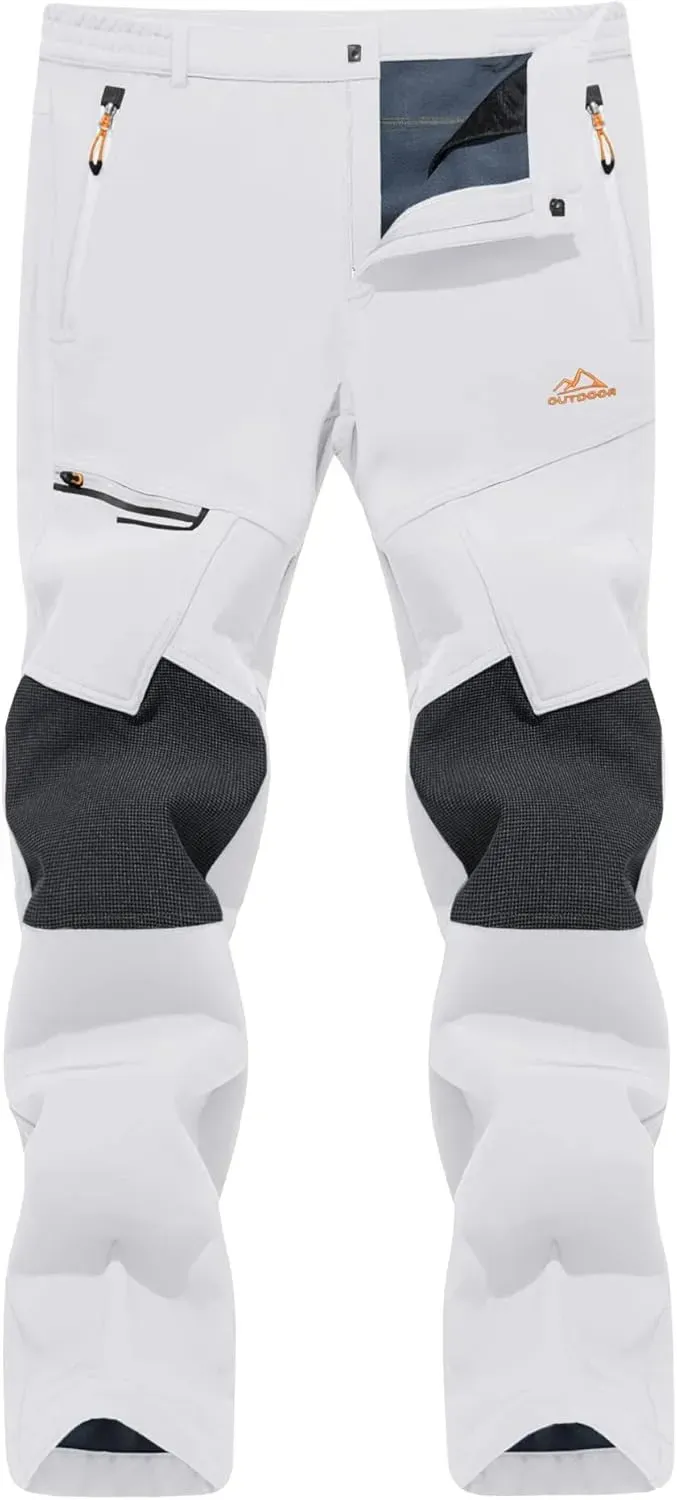 Men's Snow Ski Pants Winter Fleece Lined Pants for Mens