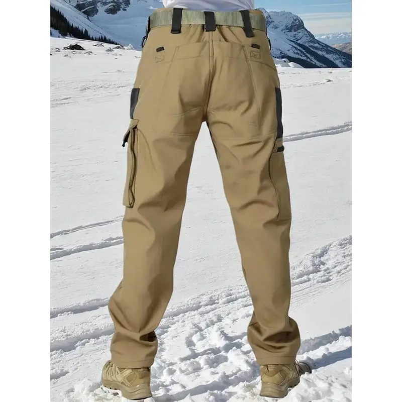 Men’s Tactical Fleece Pants: Multi-Pocket, Windproof Warm (Soft Shell, Fall/Winter)