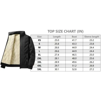 Men's Hooded Fleece Casual Set Stand Collar Jacket & Pants