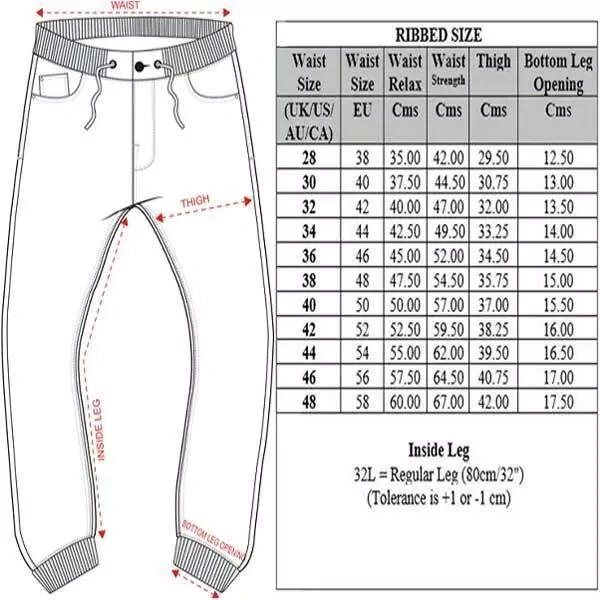 Men's 3Pc Elasticated Combat Casual Pants