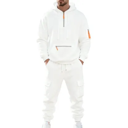 Men's 8-Pack Hoodie & Cargo Pants Tracksuit Set - 8 Colors, Only $24