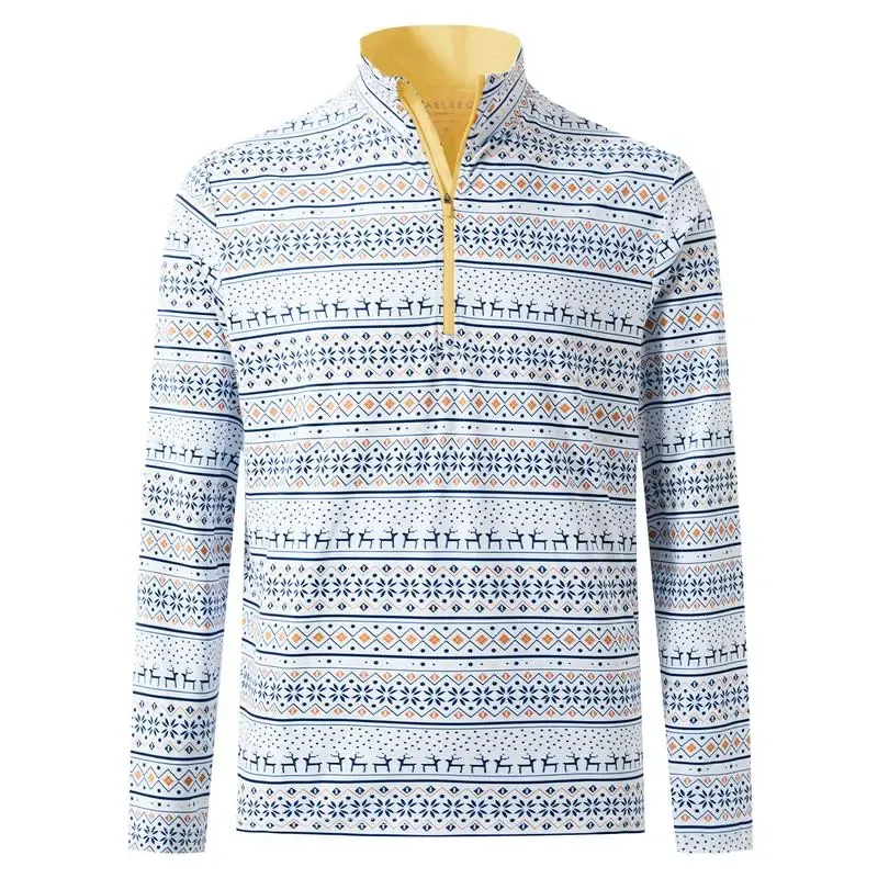Men’s 1/4 Zip Printed Athletic Top