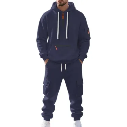 Men's 8-Pack Hoodie & Cargo Pants Tracksuit Set - 8 Colors, Only $24