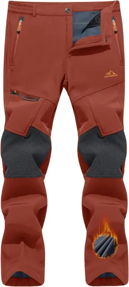 Men's Snow Ski Pants Winter Fleece Lined Pants for Mens