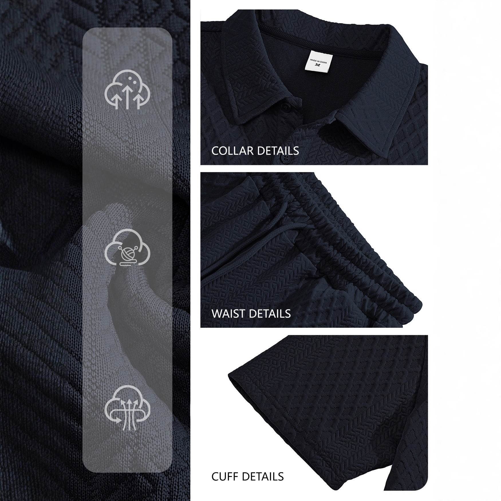 Men's Summer Casual Polo Shirt and Shorts Set
