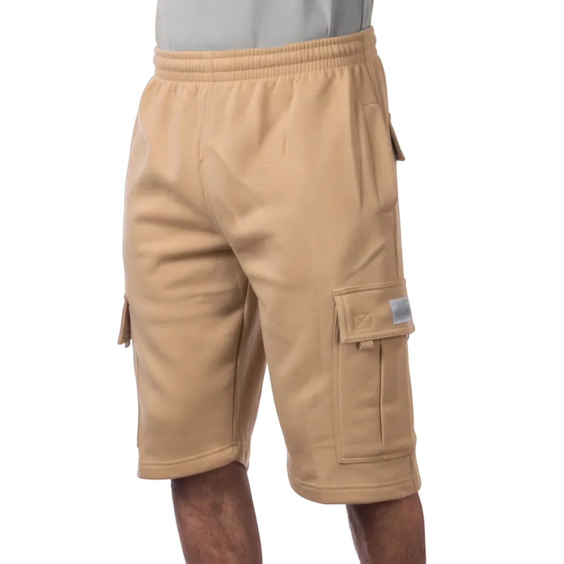 Men's Heavyweight Fleece Cargo Shorts 6 Pockets Relaxed Fit Sweat Shorts