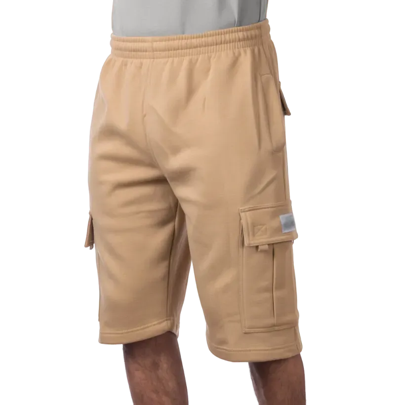 Men's Heavyweight Fleece Cargo Shorts 6 Pockets Relaxed Fit Sweat Shorts
