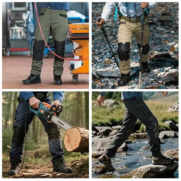 Men's Flex Stretch Tactical Pants, Water Resistant Ripstop Cargo Pants