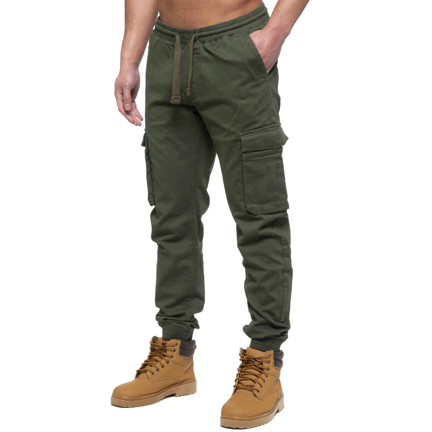 Men's 3Pc Elasticated Combat Casual Pants