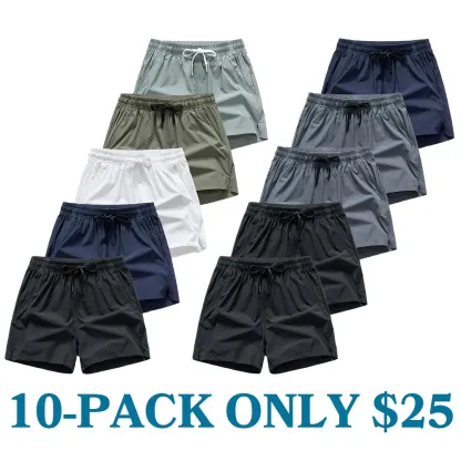 Gym Shorts Quick Dry Breathable Running Athletic Shorts with Zipper Pocket