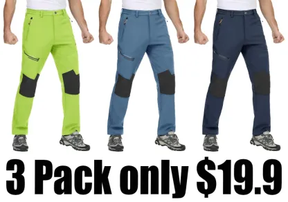 Men's Snow Ski Pants Winter Fleece Lined Pants for Mens