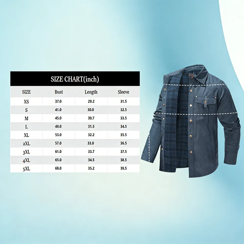 Men's Flannel Lined Shacket Jacket