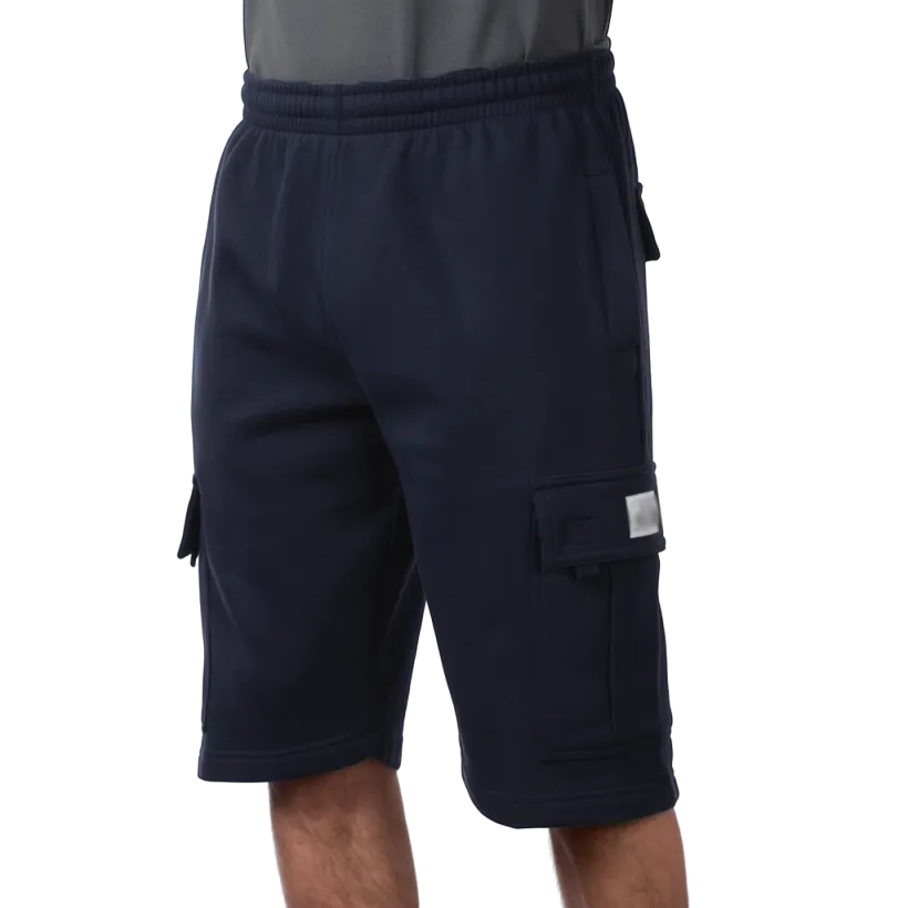 Men's Heavyweight Fleece Cargo Shorts 6 Pockets Relaxed Fit Sweat Shorts