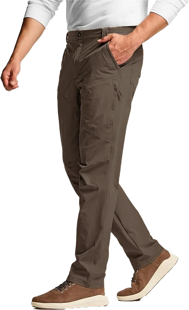 Men's Vent Stretch Pants, Quick Dry Lightweight Casual Cargo Pants, Water Resistant Straight-Fit Utility Work Pants