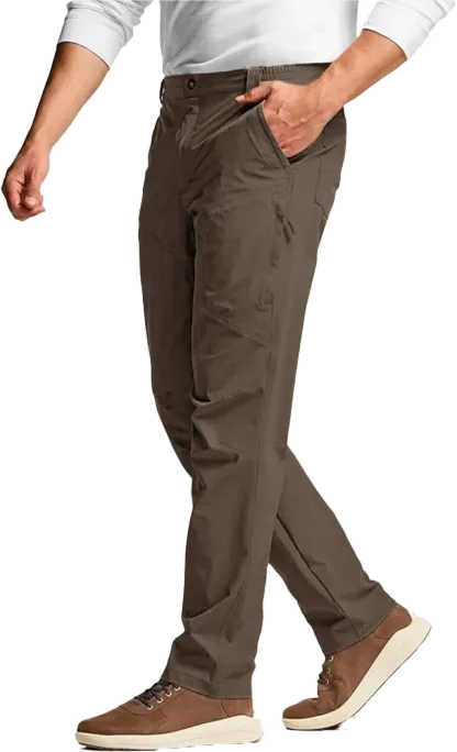 Men's Vent Stretch Pants, Quick Dry Lightweight Casual Cargo Pants, Water Resistant Straight-Fit Utility Work Pants