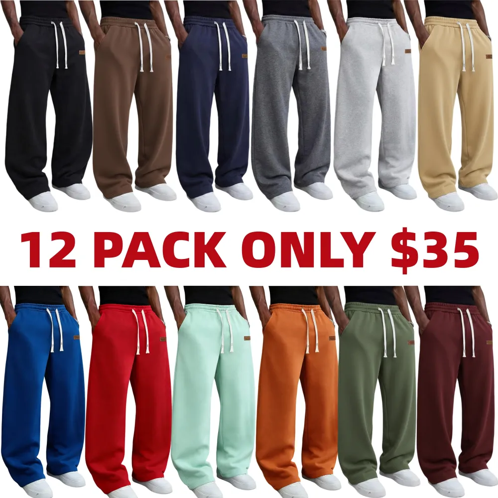 Men’s Loose Straight-Leg Casual Pants