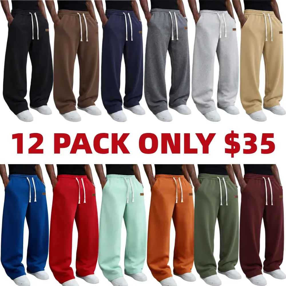 Men’s Loose Straight-Leg Casual Pants