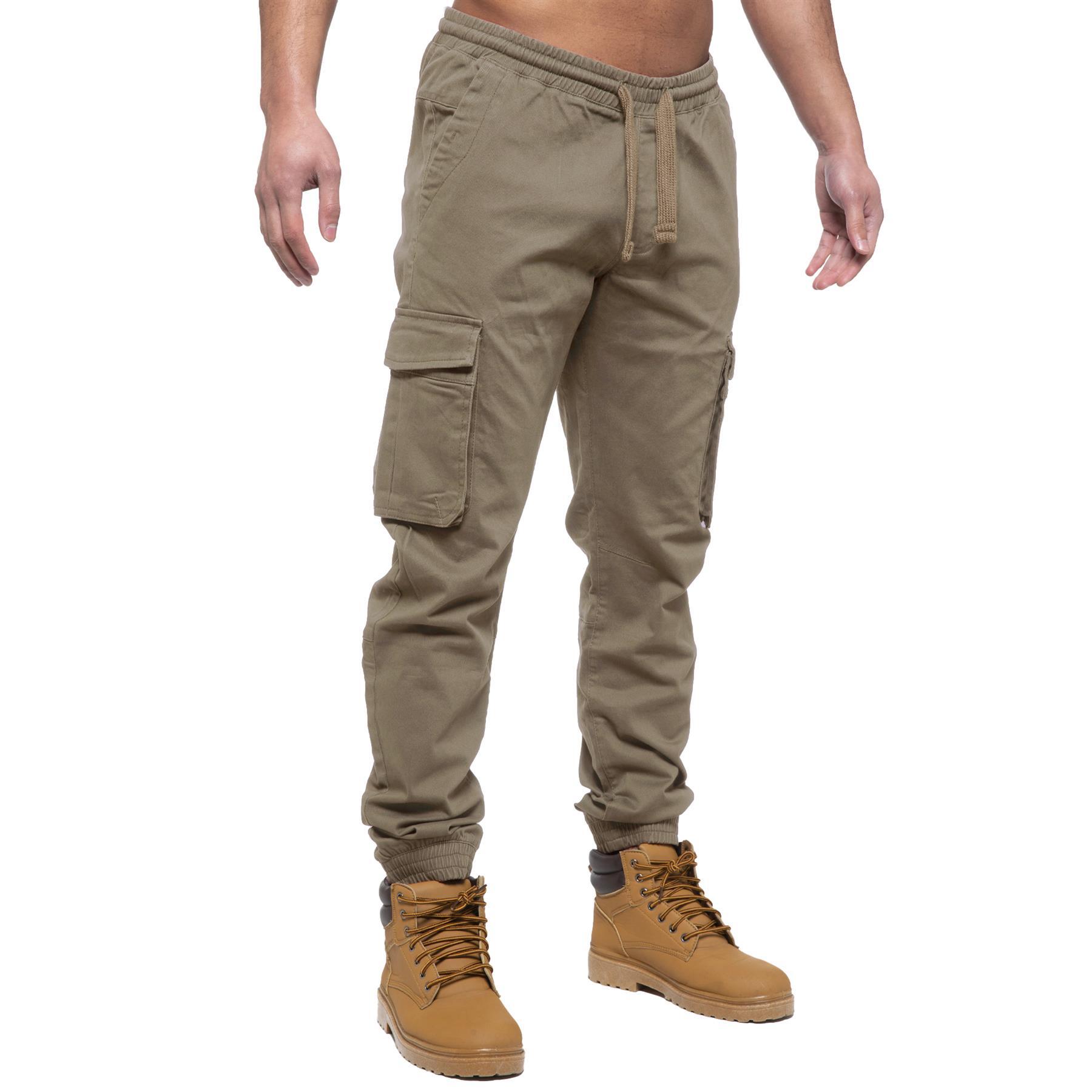 Men's 3Pc Elasticated Combat Casual Pants