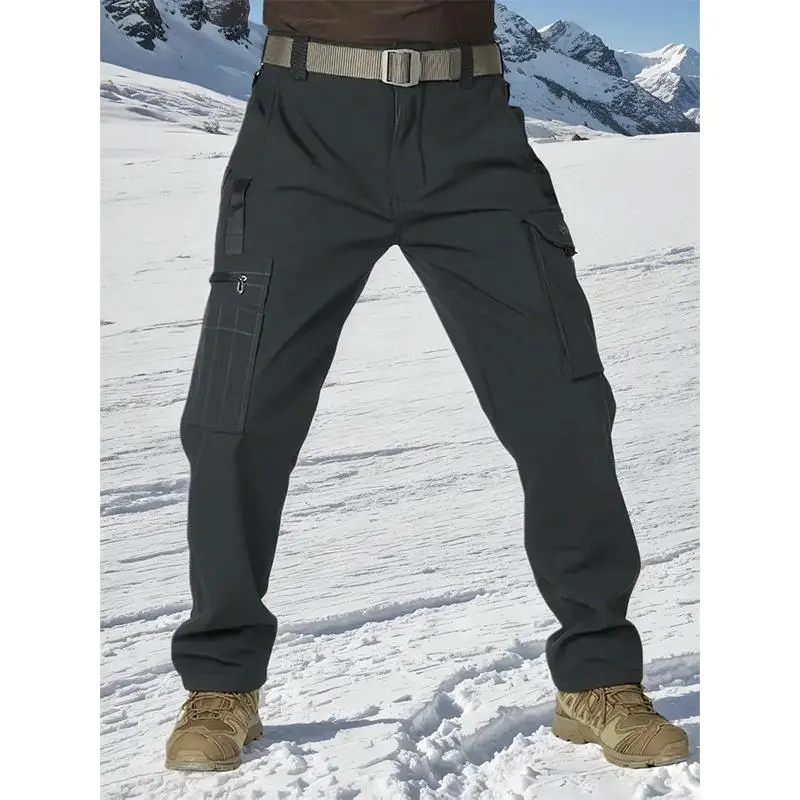 Men’s Tactical Fleece Pants: Multi-Pocket, Windproof Warm (Soft Shell, Fall/Winter)
