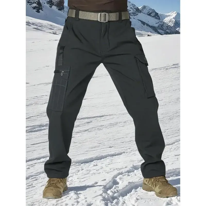 Men’s Tactical Fleece Pants: Multi-Pocket, Windproof Warm (Soft Shell, Fall/Winter)