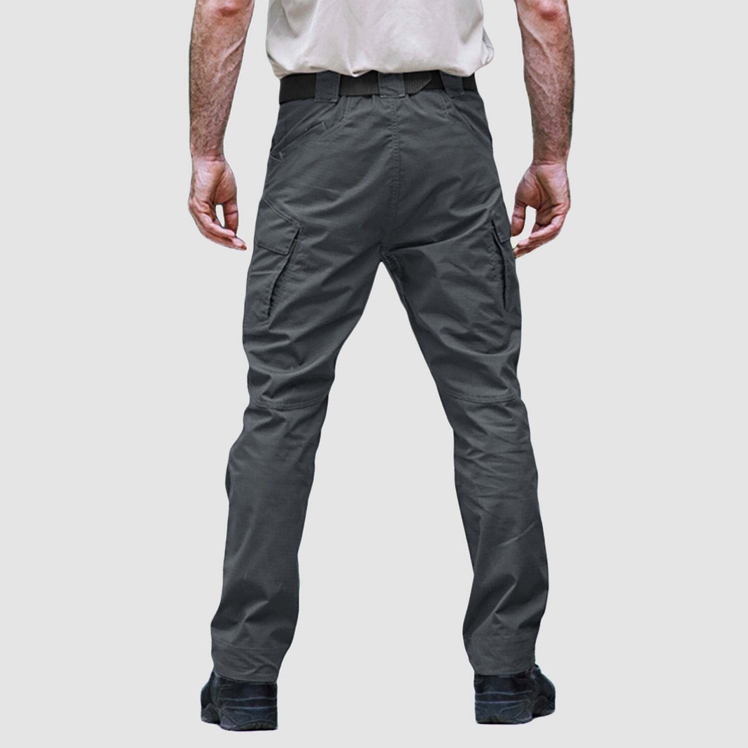 7-parks Men's Tactical Pants with 9 Pockets Rip-Stop Work Hiking Pants