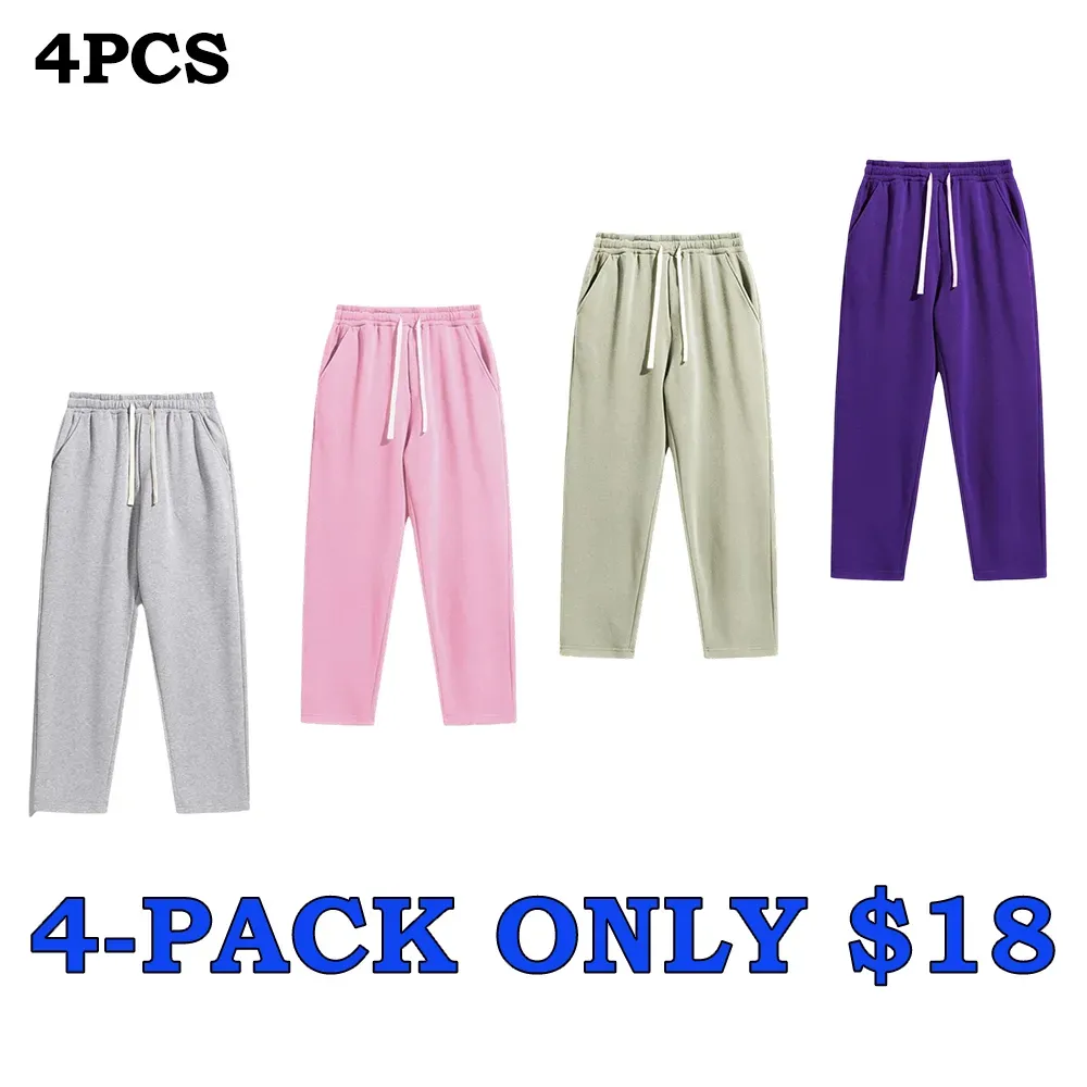 Men's Cotton Casual Regular Fit Solid Drawstring Waist Sweatpants