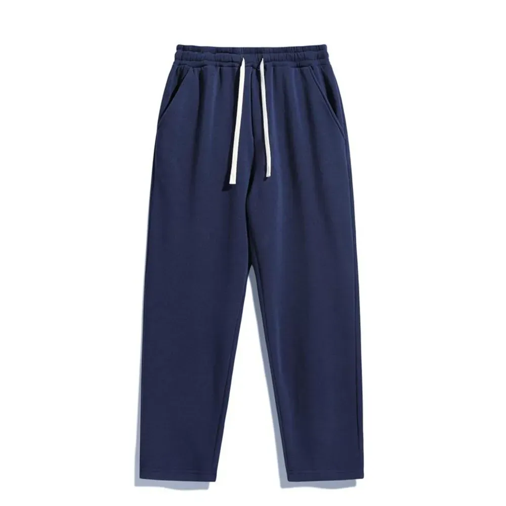 Men's Cotton Casual Regular Fit Solid Drawstring Waist Sweatpants