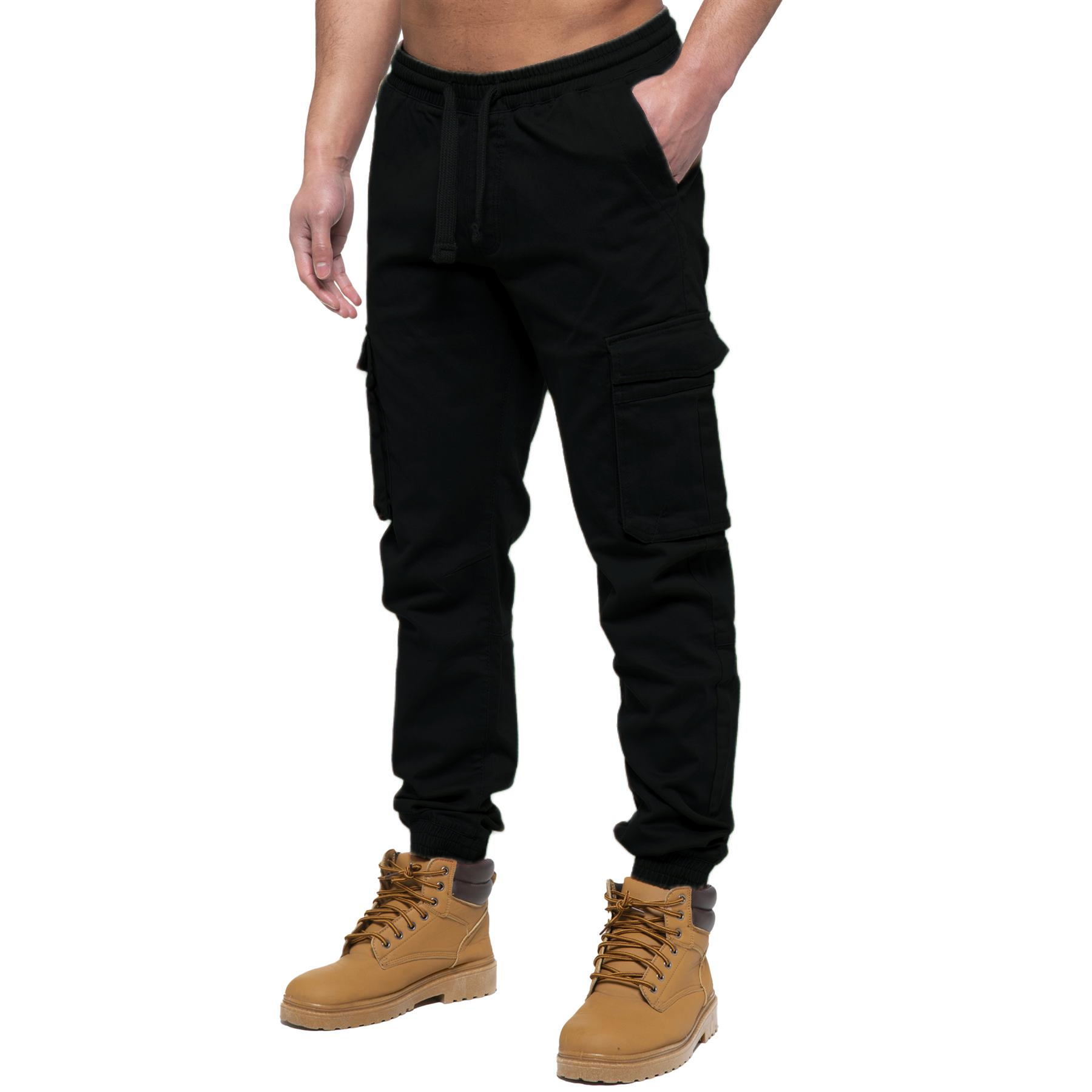 Men's 3Pc Elasticated Combat Casual Pants