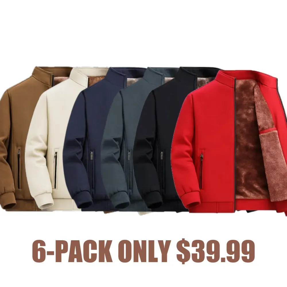 🔥Last Day 48% Off-Men’s Thermal Fleece Zip Jacket – Warm, Durable Outerwear for Fall & Winter Adventures