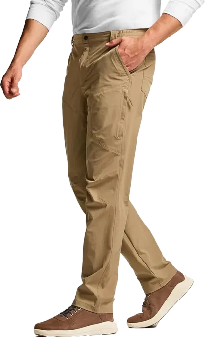 Men's Vent Stretch Pants, Quick Dry Lightweight Casual Cargo Pants, Water Resistant Straight-Fit Utility Work Pants