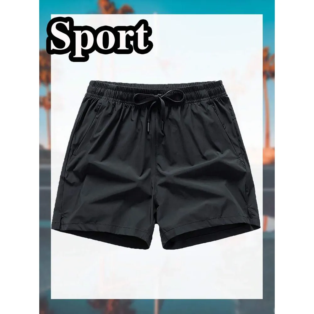 Gym Shorts Quick Dry Breathable Running Athletic Shorts with Zipper Pocket