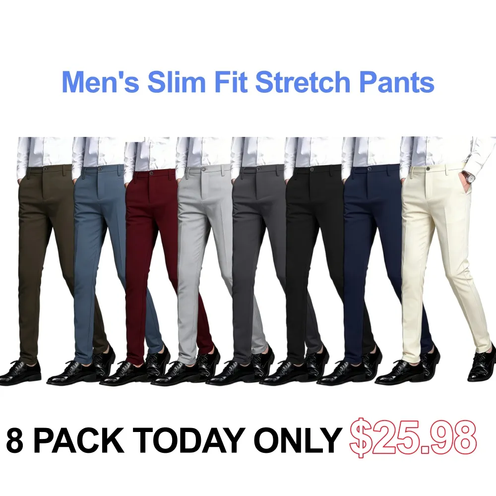 Men's Slim Fit Stretch Dress Pants