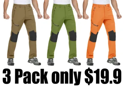 Men's Snow Ski Pants Winter Fleece Lined Pants for Mens