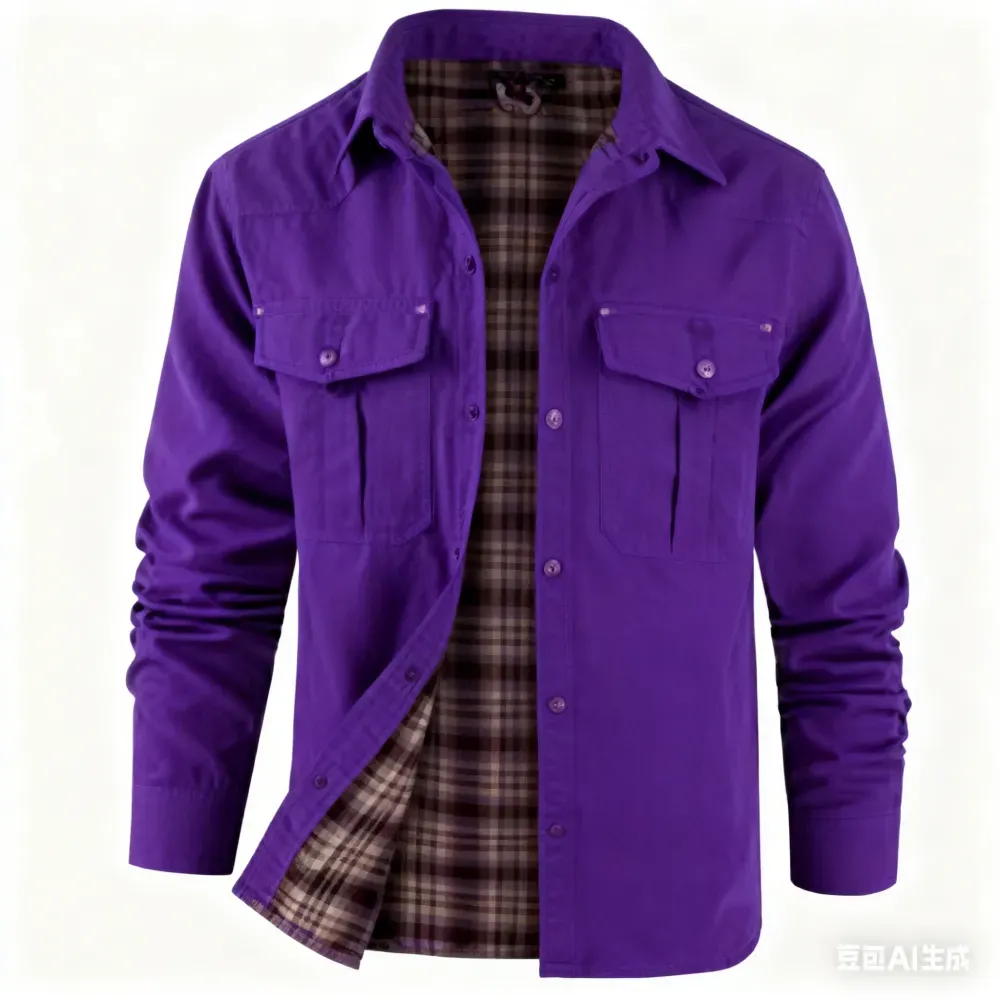 Men's Flannel Lined Shacket Jacket