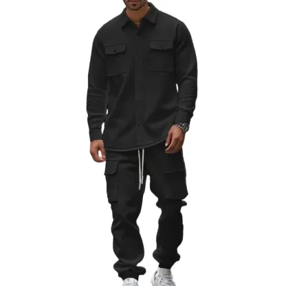 8-Pack Mens Shirt Jacket & Cargo Pants Sets  Only $24 (All Colors Included)