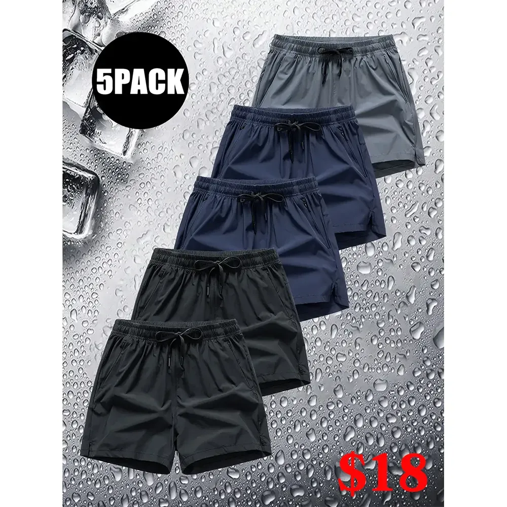 Gym Shorts Quick Dry Breathable Running Athletic Shorts with Zipper Pocket