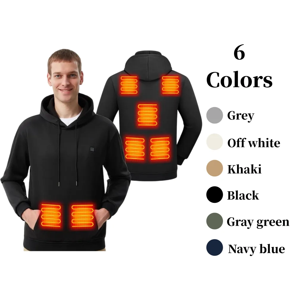 Heated Hoodie for Men – Fleece Lined, Electric Thermal Sweatshirt